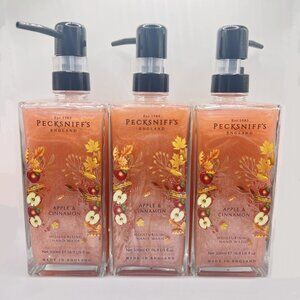 NEW 3x Pecksniffs Apple & Cinnamon Glass Bottle Hand Wash - 16.9 fl oz, Shimmer
